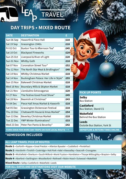 Mixed Route day trip brochure
