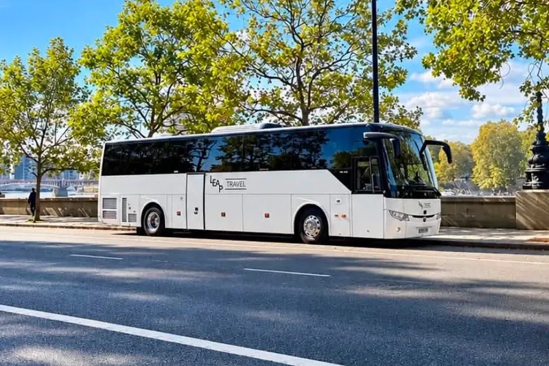 Leap Travel 57-seat Temsa coach on a trip to London
